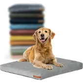 Rexproduct - SoftPet Hundebett Hundematratze aus Recycling-Stoffen Abnehmbarer Bezug mit Reißverschluss Waschbar und Einfach zu Reinigen Größe XXL (90x110 cm) - Hellgrau