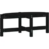 vidaXL Couchtisch Schwarz 87x48x35 cm Massivholz Kiefer
