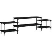 vidaXL TV-Schrank Schwarz 197x35x52 cm Holzwerkstoff