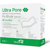 Medrull Ultra Pore Wundverband / Wund-Pflaster Steril, sensitiv & saugfähig, 9x10cm, 50 St einzeln verpackt 25