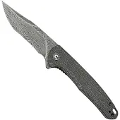 CIVIVI Mini Sandbar Damascus Taschenmesser, black micarta