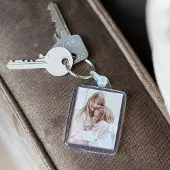 Yoursurprise Schlüsselanhänger mit Foto - Transparent - 3 Stück (beidseitig)