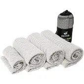 Pandoo Bambus-Handtuch, L - 160 x 80cm, grau