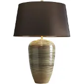 Elstead Lighting Demeter Tischleuchte E27 Grün und braun glasiert Braun, Made in UK
