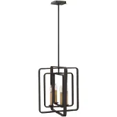 Elstead Lighting Elstead Quentin Hängeleuchte E14 4-fach 50cm Buckeye Bronze