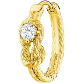 Thomas Sabo Einzel Creole Seil mit Knoten Gold