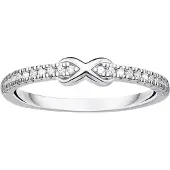 Thomas Sabo Ring Infinity Mit Weissen Steinen Silber