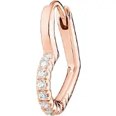 Thomas Sabo CR693-416-14 Single Ohrring Herz mit weißen Steinen Roségoldfarben