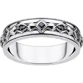 Thomas Sabo Ring Schwarze Steine Silber in roségold, silber | Gr.: 50