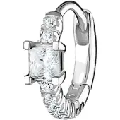Thomas Sabo Einzel Creole mit Weissen Steinen Silber