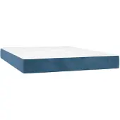 vidaXL Taschenfederkernmatratze Mittel Dunkelblau 140x200x20 cm Samt