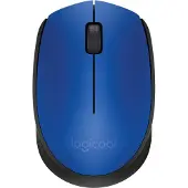Logitech M171, Beidhändig, Optisch, RF Wireless, 1000 DPI, Schwarz, Blau