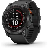 Garmin Fenix 7X Pro - S30852-H2751-B113 - Solar Edition - 51 mm - Schiefergrau - Sportuhr mit Band - Silikon