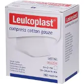 Leukoplast compress Cotton Gauze 10x10cm ste.8f 25x2 St Kompressen