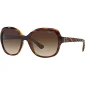 Vogue eyewear VO2871S Damen-Sonnenbrille Vollrand Quadratisch Kunststoff-Gestell, braun