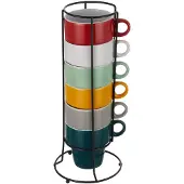 5 Five Tassen-set Mit Ständer Sortiert 6 Einheiten