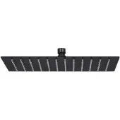 vidaXL Regenbrause Edelstahl 30x20 cm Rechteckig Schwarz