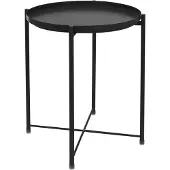 ML-Design | Beistelltisch Anies Zwart Metaal 42x42x52 cm | NADUVI