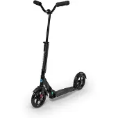 Micro Scooter Urban mit LED-Licht und großen Rädern - schwarz
