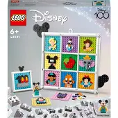 LEGO 43221 | Disney 100 Jahre Disney Zeichentrickikonen, Bastelset und DIY Set als Wandkunst und Schlafzimmer Accessoires, mit Mickey Maus und Co.