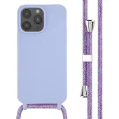 IMoshion Apple iPhone 14 Pro Max Hülle - Silikon - - Backcover/Hülle mit Band/Soft Case - Lila