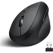 Perixx PERIMICE-719, kleine ergonomische Maus, Rechtshänder, schnurlos, schwarz