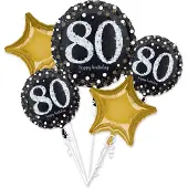 Anagram Bouquet Sparkling Birthday 80 Folienballons, verpa