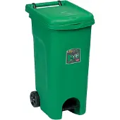 Stefanplast Urban Eco System 80-Liter-Abfalleimer mit grünem Pedal