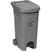 Stefanplast Urban Eco System 80-Liter-Abfalleimer mit grauem Pedal
