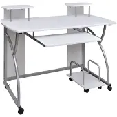 vidaXL Computertisch Weiß 110x52x88,5 cm Holzwerkstoff