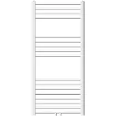 LuxeBath Badheizkörper 600 x 1200 mm - Weiß - gebogen mit Mittelanschluss - Design Heizkörper Handtuchwärmer Handtuchtrockner, ohne Heizstab