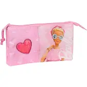 Barbie Dreifaches Mehrzweck-Etui Girl Rosa (22 x 12 x 3 cm)
