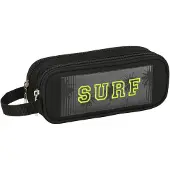 Safta Zweifaches Mehrzweck-Etui Surf Schwarz (21 x 8 x 6 cm)