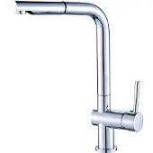 Laveo Design Spültischtischarmatur stehend mit ausziehbarem L-Auslauf Chrom