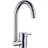 Laveo Design Spültischarmatur stehend mit kippbarem U-Auslauf Chrom