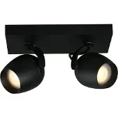 Lucide Deckenleuchte Preston in Schwarz GU10 2-flammig IP44