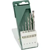 Bosch 2/3/4/5/6 Mm Hexagonal Wood Drill Bit 5 Units Silber