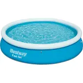Bestway 57273 Fast Set Ø366x76cm Runder Aufblasbarer Pool