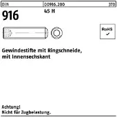 FAST-X Gewindestift DIN 916 Ringschn./Innen-6-Kant M 10 x 60 45 H