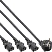 InLine Verteilerkabel, 1x SchuKo zu 3x Kaltgerätebuchse