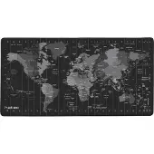 Natec Time Zone Map Maxi, Schwarz, Grau, Abbildung, Stoff, Gummi
