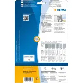 Herma Typenschild Etiketten , A4, 210 x 297 mm, selbstklebend & wetterfest, silber, 10 Stück