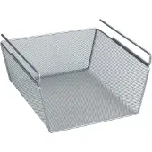 Wenko Einhängekorb , silber (korb: silberfarben), B:27,5cm H:15cm T:28cm, Metall, Aufbewahrungsboxen, Einhängekorb, zum Einhängen in Regal oder Schrank, zusätzlicher Stauraum ohne Bohren