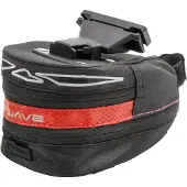 M-Wave 122483, Sattel, Fahrradtasche, Polyester, Schwarz, Rot, 115 mm, 180 mm