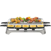 Tefal RACLETTE GRILL PIERRADE PR457B, 10 Person(en), 10 Zone(n), Grau, 2 m, 1350 W, 321 mm