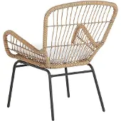Beliani Bistro Set LABICO Naturfarben Beige Schwarz Beige 63x69x85