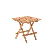 Möbilia Gartentisch quadratisch 50 cm aus Teak Holz | klappbar | B 50 x T 50 x H 50 cm | natur | 11020001 | Serie GARTEN