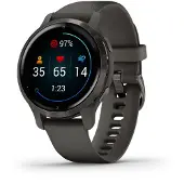 Garmin Venu 2S - S30852-H2751-B113 - 40 mm - Carbon-Schwarz - Sportuhr mit Band - Silikon - Handgelenkgröße: 110-175 mm