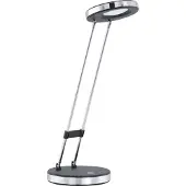 Eglo LED Tischlampe Gexo, 1 flammige Tischleuchte, Klassisch, Schreibtischlampe aus hochwertigem Kunststoff und Stahl, Bürolampe in Schwarz, Chrom