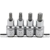 Bgs 8886 T-Profil Bit-Einsatz-Set, T40-T55, 12,5 (1/2"), 4-tlg.